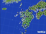 九州地方のアメダス実況(風向・風速)(2017年01月24日)