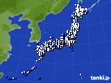 2017年01月24日のアメダス(風向・風速)