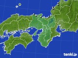 近畿地方のアメダス実況(降水量)(2017年01月25日)