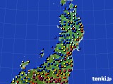 東北地方のアメダス実況(日照時間)(2017年01月25日)