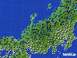 北陸地方のアメダス実況(気温)(2017年01月25日)