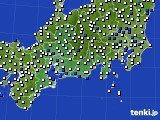 2017年01月25日の東海地方のアメダス(風向・風速)