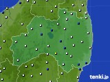 福島県のアメダス実況(風向・風速)(2017年01月25日)
