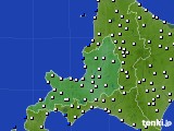 道央のアメダス実況(風向・風速)(2017年01月25日)