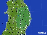 岩手県のアメダス実況(風向・風速)(2017年01月25日)