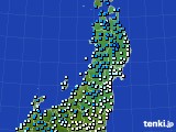 2017年01月27日の東北地方のアメダス(気温)