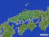 2017年01月27日の中国地方のアメダス(風向・風速)