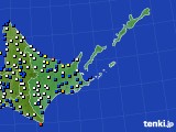 道東のアメダス実況(風向・風速)(2017年01月27日)