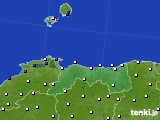 鳥取県のアメダス実況(風向・風速)(2017年01月27日)