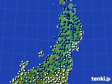 2017年01月28日の東北地方のアメダス(気温)