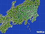 2017年01月28日の関東・甲信地方のアメダス(風向・風速)