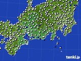 東海地方のアメダス実況(風向・風速)(2017年01月28日)