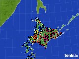 北海道地方のアメダス実況(日照時間)(2017年01月29日)