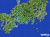 東海地方のアメダス実況(風向・風速)(2017年01月30日)