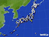 2017年01月30日のアメダス(風向・風速)