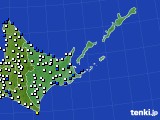 2017年01月30日の道東のアメダス(風向・風速)