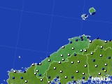 2017年01月30日の島根県のアメダス(風向・風速)