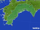2017年01月30日の高知県のアメダス(風向・風速)