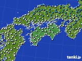 四国地方のアメダス実況(気温)(2017年01月31日)