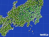 関東・甲信地方のアメダス実況(風向・風速)(2017年01月31日)