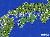 四国地方のアメダス実況(風向・風速)(2017年01月31日)