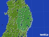 岩手県のアメダス実況(風向・風速)(2017年01月31日)