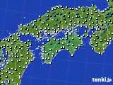 四国地方のアメダス実況(気温)(2017年02月01日)