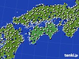 四国地方のアメダス実況(風向・風速)(2017年02月01日)