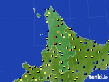 道北のアメダス実況(積雪深)(2017年02月02日)
