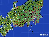 関東・甲信地方のアメダス実況(日照時間)(2017年02月02日)