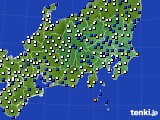 関東・甲信地方のアメダス実況(風向・風速)(2017年02月02日)