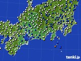 東海地方のアメダス実況(風向・風速)(2017年02月02日)
