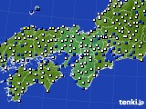 近畿地方のアメダス実況(風向・風速)(2017年02月02日)