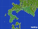 道南のアメダス実況(風向・風速)(2017年02月02日)