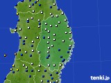 2017年02月02日の岩手県のアメダス(風向・風速)