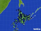 北海道地方のアメダス実況(気温)(2017年02月03日)