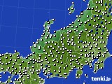 北陸地方のアメダス実況(風向・風速)(2017年02月04日)