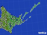 2017年02月04日の道東のアメダス(風向・風速)