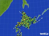 北海道地方のアメダス実況(積雪深)(2017年02月06日)