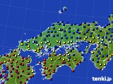 中国地方のアメダス実況(日照時間)(2017年02月07日)
