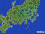関東・甲信地方のアメダス実況(風向・風速)(2017年02月07日)