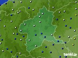 群馬県のアメダス実況(風向・風速)(2017年02月07日)