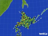 北海道地方のアメダス実況(積雪深)(2017年02月08日)