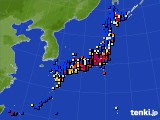 アメダス実況(日照時間)(2017年02月08日)