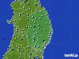 2017年02月08日の岩手県のアメダス(風向・風速)