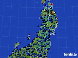 東北地方のアメダス実況(日照時間)(2017年02月09日)