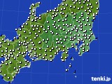 関東・甲信地方のアメダス実況(風向・風速)(2017年02月09日)