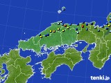 中国地方のアメダス実況(積雪深)(2017年02月10日)