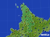 道北のアメダス実況(積雪深)(2017年02月10日)