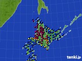 北海道地方のアメダス実況(日照時間)(2017年02月10日)